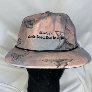 Flomotion Dont Feed Locals Snapback Hat Shark Tooth Surf Beach Lifestyle Coastal